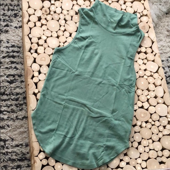 Free People sleeveless Turtleneck Small Green - Picture 1 of 4